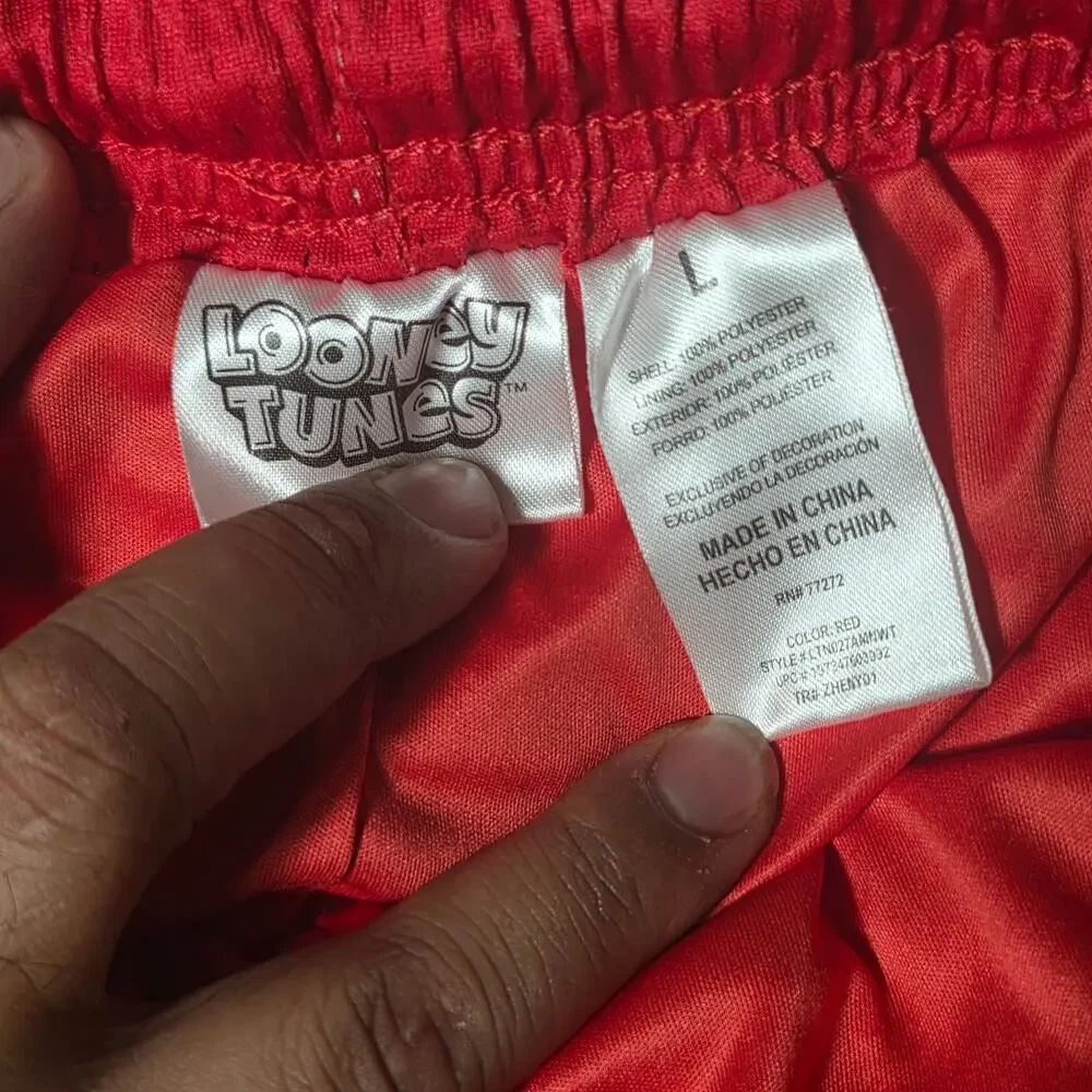 Looney Tunes Team USA Bugs Bunny Olympic Mesh Basketball Shorts Red Mens Large L